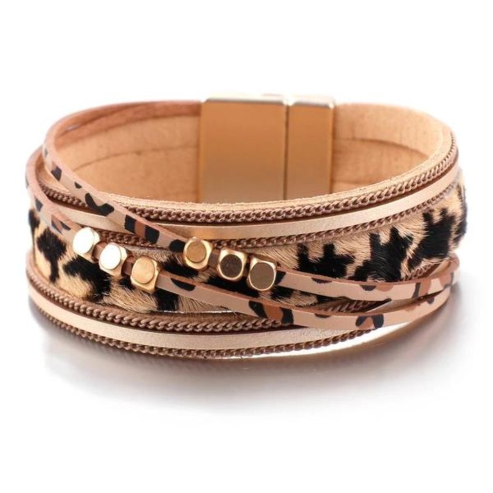 Confidence Leather Wrap In Khaki